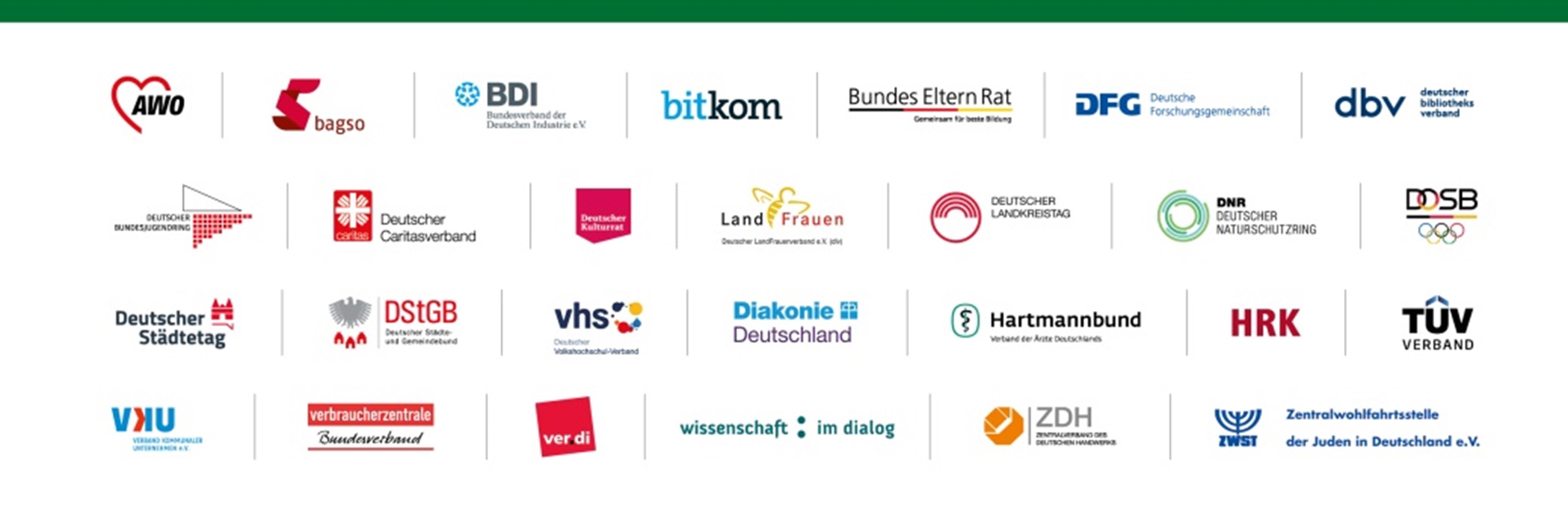 Logoleiste der Partnerinnen und Partner der Initiative Digital für alle